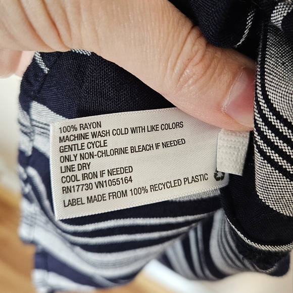 Merona Striped Dress Button-Down Women's Large - Picture 5 of 5